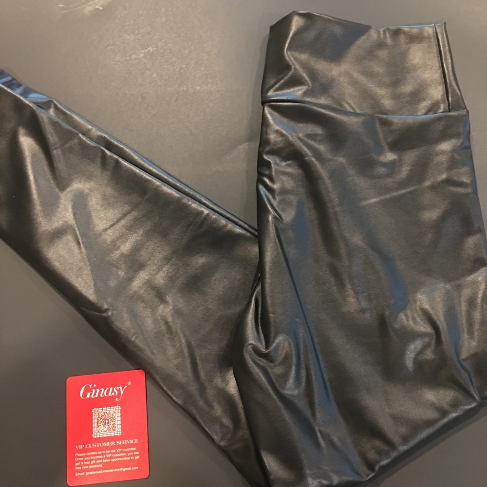 Faux leather leggings for women